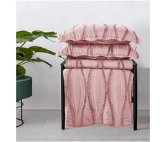 Luxury 3-Piece Embossed Quilted Bedspread Set – Super Soft All-Season Microfiber Comforter with Matching Pillow Shams, Elegant Wave Design, Bed Throw Single Double King Size, Lightweight Yet Warm Modern Bedding Set, Ideal for Modern or Traditional Homes