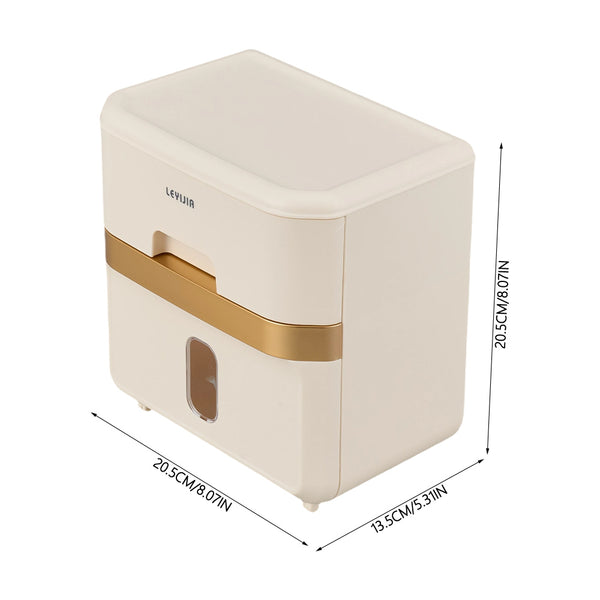 Luxury-inspired no-drill wall-mounted tissue dispenser, waterproof bathroom storage rack, kitchen paper holder, toilet roll holder, dual-purpose tissue/roll dispenser, multi-functional tissue storage rack. Compact design suitable for bathrooms, kitchens,