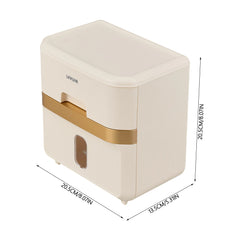 Luxury-inspired no-drill wall-mounted tissue dispenser, waterproof bathroom storage rack, kitchen paper holder, toilet roll holder, dual-purpose tissue/roll dispenser, multi-functional tissue storage rack. Compact design suitable for bathrooms, kitchens,