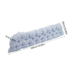 1pc Princess Style Large Ultra-Soft Comfortable Headboard Pillow Wedge Bed Rest Reading Pillow with Fixing Ties, Ruffled Edges Positioning Support Pillow with Removable Cover, Backrest Cushion for Bed Couch Sofa Living Room Bedroom Home Room Decor, Ideal