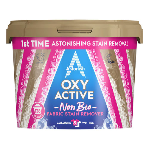 Astonish Oxy Active Non Bio Fabric Stain Remover, 3Kg