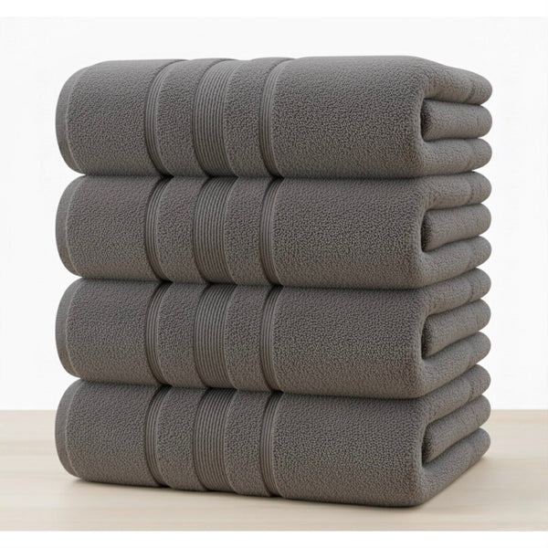 4X Bath Sheets 80x155CM Pure Cotton Big Size Large Bathroom Towels Set Quick Dry Soft Bath Towels