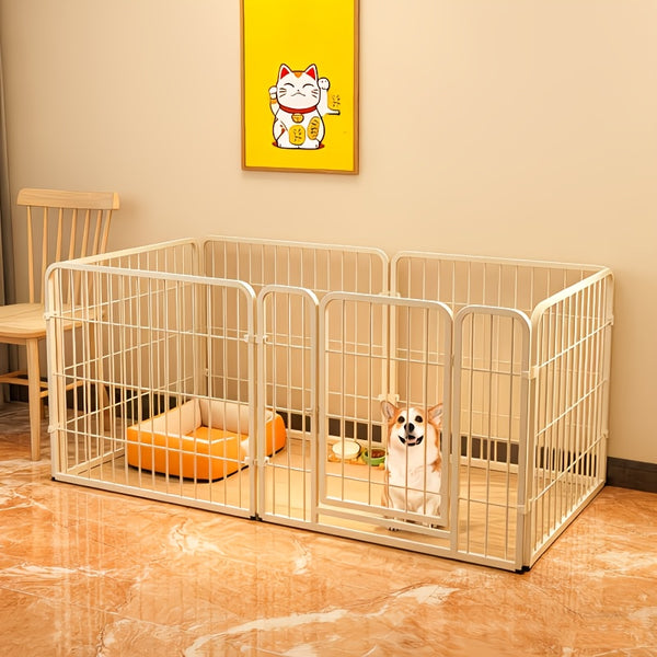 Dog Pen, 6-Panel Puppy Pen with Door, High 60Cm Indoor/Outdoor Dog Playpen, Portable Detachable Pet Run Enclosures for Puppies, Cats, Rabbits And Other Animals