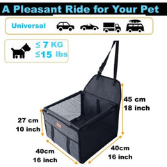 Pet Dog Car Seat, Pet Carrying Basket Suitable for Small Dogs And Cats, Foldable Pet Travel Car Seat Box