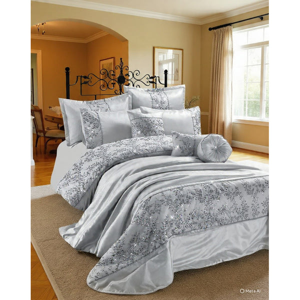 Gigi Embroidered Diamante Style Duvet Cover Sets Luxurious Quilt Covers Designer Bedding Sets