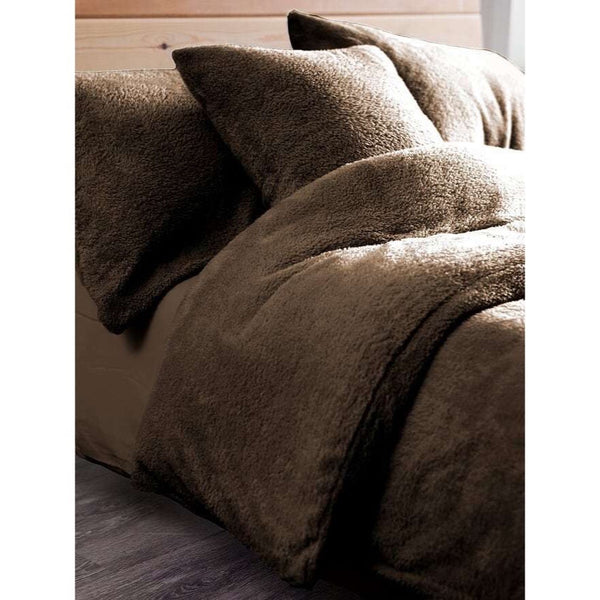 Duvet Cover Teddy Bear Fleece with Pillowcases in Single Double King Super King