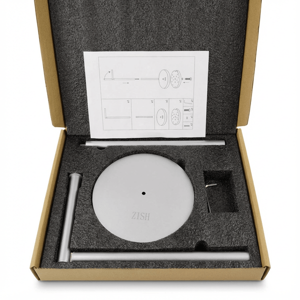 ZISH Toilet Roll Holder Free Standing - Stainless Steel Bathroom Toilet Paper Organizer and Dispenser - No Drill Toilet Roll Stand Freestanding - Up to 5 Toilet Roll Storage