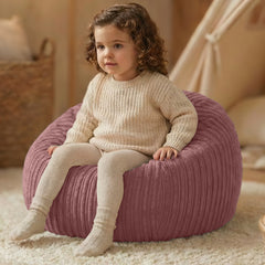 Corduroy Kids Bean Bag Chair with Filling Included - Lightweight Comfortable Beanbag Seat - Machine Washable Childrens Beanbag Furniture for Girls & Boys - 67 x 52cm