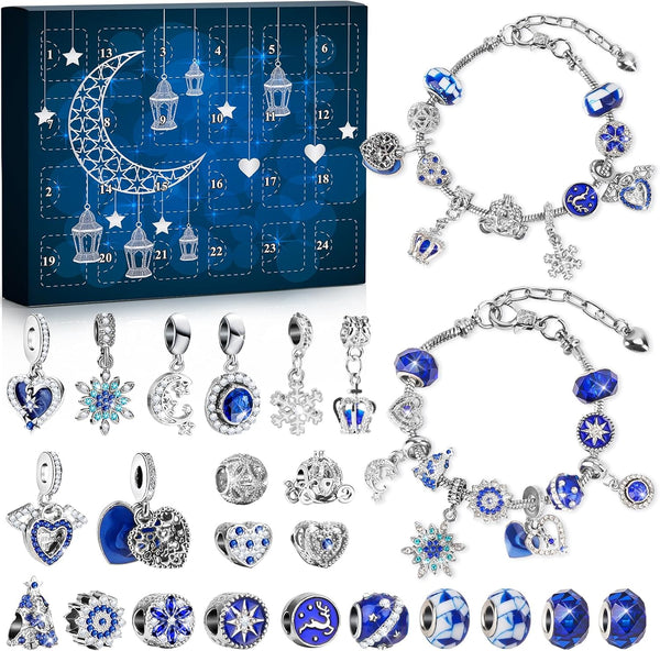 Girls Advent Calendar 2025 Women Jewellery: Ladies Charm Bracelet Advent Calendar 2025 Women Stocking Fillers for Teenage Girls Xmas Gifts Teen Girl