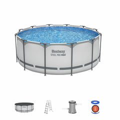 Bestway 12Ft (3.6M) Steel Pro Max above Ground Pool with Filter Pump and Ladder