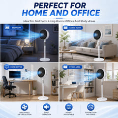 Air Circulation Fan Electric Fan Rechargeable Oscillating Fan 3-Gear Adjustment Stand Fan Household Air Circulation Fan