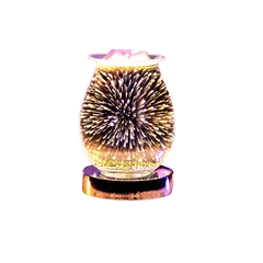 3D Firework & Lightning Effect Electric Wax Melt Burner Lamp – Aromatherapy Oil Burner, Fragrance Diffuser & Warmer for Home Décor, Bedroom & Living Room – Decorative 17cm Touch Lamp