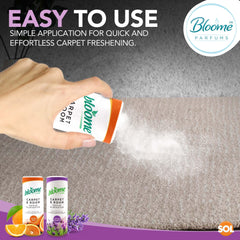2 Pack Carpet Freshener Powder | Assorted Fragranced Carpet Deodoriser in Lavender & Orange | Pet Odour Eliminator & Carpet Cleaner Powder | Long Lasting Carpet Smell Remover for Rugs & Bins