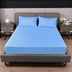 ELAFY Assorted Colour Surprise Fitted Sheet – Elasticated Polycotton, 25cm Extra Deep – Single, Double, King, Super King Luxury Premium