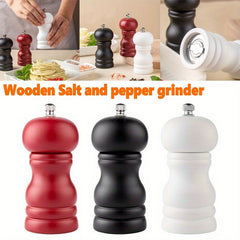 High Gloss Wooden Salt And Pepper Grinder Set
