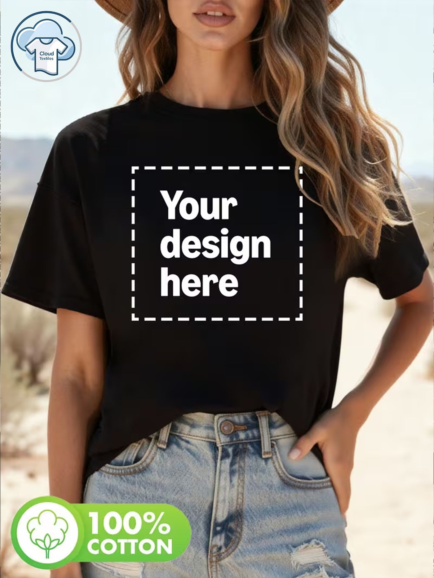 Custom Unisex 100% Blank Design T-Shirt - Round Neck Casual Tee - Personalized Logo, Photo & Text Print for Family, Team Events & Summer Wear, High Quality Customizable Shirt for Men & Women