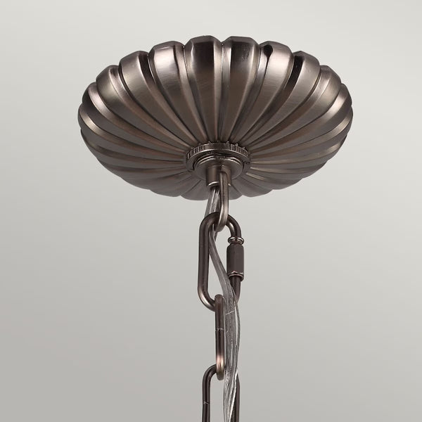 Feiss Adams 4 Light Pendant Chandelier - Antique Nickel