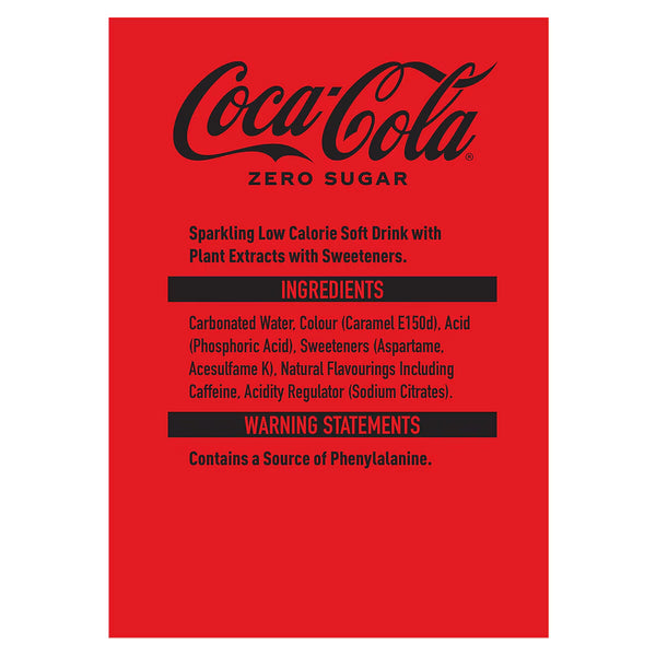 Coca Cola Zero Sugar, 30 X 330Ml
