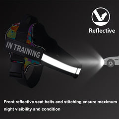 Basic Dog Harness for Emotional Support Dogs Non-Tension Reflective Adjustable Non-Choking Pet Vest Straps with Handles for Easy Walking And Training for Small Medium And Large Dogs