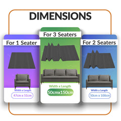 Sofa Seat Support Boards, Black Rejuvenator Boards, Sofa Saver, Adjustable/Foldable Sagging Sofa Support 1-2-3 SEATER SAVERS