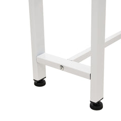 Minimalist Wooden Console Table - Slim Wall-Mounted Single/Double Tier Entryway Shelf with Carbon Steel Frame, Space-Saving Narrow Hallway Table, Bedroom/Living Room Table (80x20cm, MDF Wood + Black/White Metal)