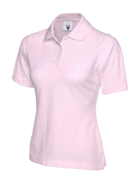 Uneek Clothing UC106 Women's Classic Short-Sleeved Poloshirt - Uniform, Casual or Office Wear | 50/50 Cotton Polyester | Plain Tee Top for Ladies, Side Vents