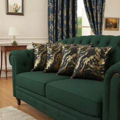 Set of 4 Marble Style Cushions Filled, Soft Decorative Pillows for Sofa, Couch, Bed & Living Room, Modern Gold Marble Pattern Accent for Home Décor