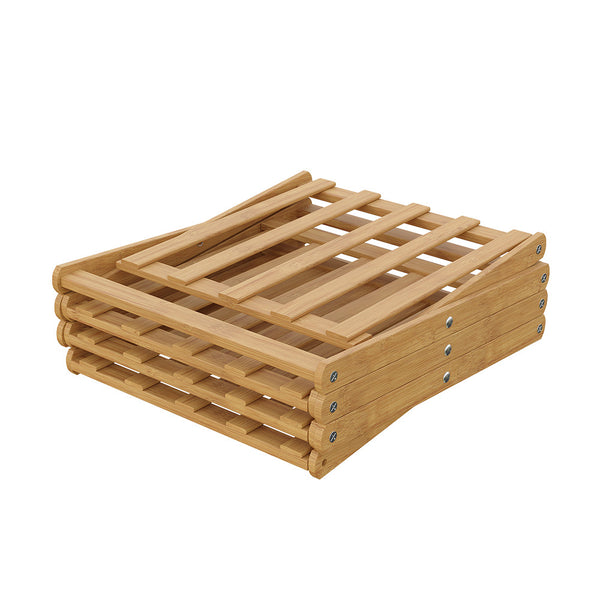 4/5/6/7 Tiers Bamboo Wooden Shoe Rack, Vertical Shoe Racks Storage Shelves Tall Shoe Tower, Collapsible Narrow Shoe Stand, Installation Free Folding X-Shape Shoe Racks Sneakers Slippers Holder Organizer, Multi Functional Shoe Rack Durable Footwear Cabinet