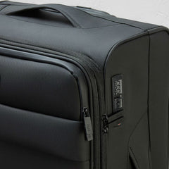 Rock Harper 2 Piece Softside Cabin and Holdall Luggage Set in Black