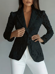Elegant Semi-Sheer Spring And Summer Blazer with Lining for Women