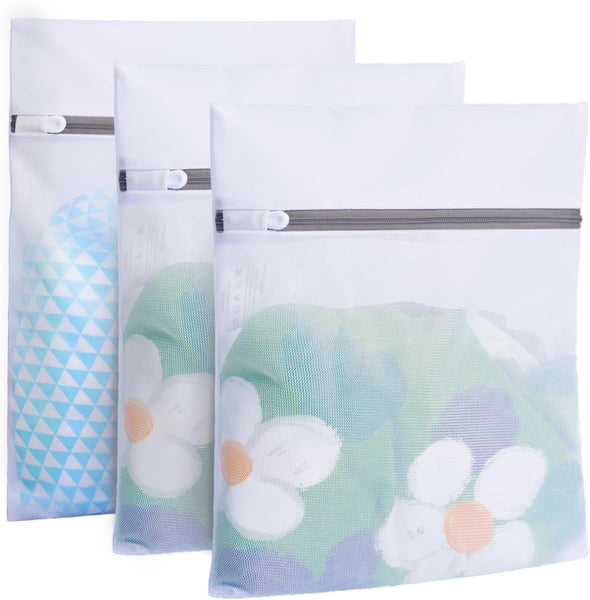 BAGAIL Mesh Laundry Bags, Washing Machine Wash Bags, Reusable and Durable Mesh Wash Bags for Delicate Blouse, Hosiery, Underwear, Bra, Lingerie and Baby Clothes, Great for Travel Storage Organization