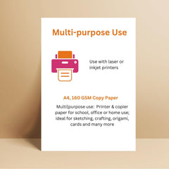 Hawksbill A4 White Card 160Gsm-50 Pack A4 White Cardstock for Printing Card