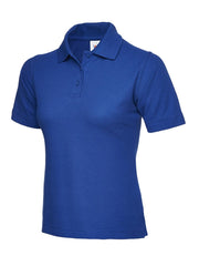Uneek Clothing UC106 Women's Classic Short-Sleeved Poloshirt - Uniform, Casual or Office Wear | 50/50 Cotton Polyester | Plain Tee Top for Ladies, Side Vents