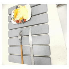 Stone Kitchen Countertop Drain Mat, Foldable Diatomaceous Earth Dish Drain Mat, Suitable for Bowls, Plates, And Cups, 40 X 30 Cm