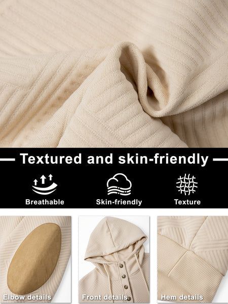 Men's Casual Fashion Set: Knitted Jacquard Hoodie and Sweatpants 2pcs Set