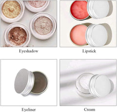 20Pcs 15 Ml Aluminium Tin Jars Empty Cosmetic Jars Sample Containers Pots Lip Balm Containers Small Tin Cans with Lids Travel Pots for Toiletries Travel Makeup Creams Powder Mineral DIY Candles