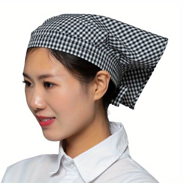 Chef Barista Hat Women Waitress Baker Triangular Hair Bandanna Cook Uniform Turban Kitchen Restaurant Skull Cap