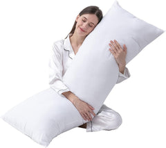 Premium Hollowfiber Filled Bolster Pillow Full Body Orthopedic Long Pillow for Side Sleeper, Back, Neck, Maternity Support Pregnancy Pillow
