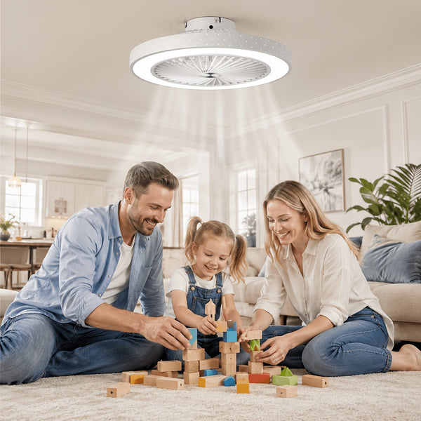 Ceiling Fans with Lights, Fan Lamp, Ceiling Lamp with Fan, Modern Lamp Fan, LED Ceiling Lights with Fans for Kid Room, Bedroom, Study Room, Office, Living Room