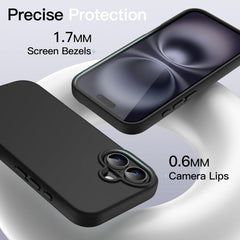 Case For iPhone 16 Pro Max Plus 15 Pro Max Plus 16e (2025) 14 Pro Max Plus 13 Pro Max Mini 12 Pro Max Mini 11 Pro Max Black Shockproof Phone Cover
