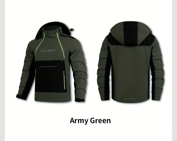 2024 Spring/Autumn Thin Hooded Men'S Thin Jacket Spring/Autumn Outerwear Men'S Versatile Jacket Men'S Casual Trendy Jacket Men'S Preppy Style Jacket