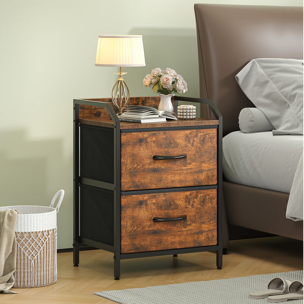2 Drawers Bedside Table, Small Nightstand For Bedroom, Chest Of Drawers Bedroom, Storage Drawers For Living Room, Hallway