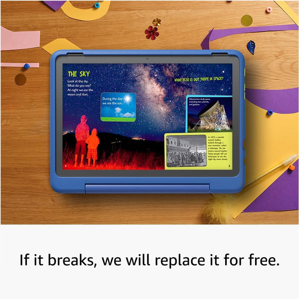 Amazon Fire HD 10 Kids Pro Tablet (Newest Gen)| Ages 6–12, Long Battery Life, Includes Ads-Free Books, Games, Apps and Videos That Children Love, 10.1