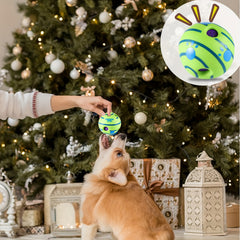 Engaging Giggle Ball Designed for Both Dogs And Cats - A Pet Puzzle Toy That Produces Distinctive Giggling Noises - Sturdy Chew Toy to Alleviate Boredom - Made from Safe Vinyl - Measures 12.95 cm, Without Battery