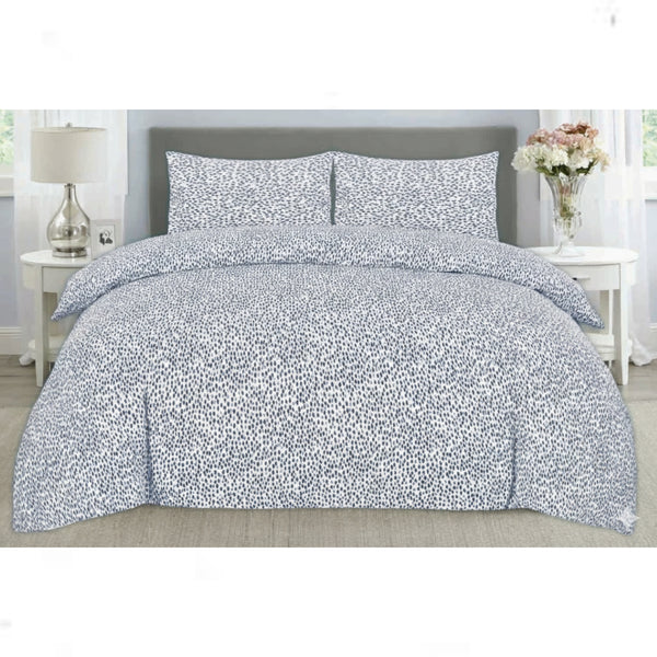 100% Cotton Complete Bedding Duvet Cover Set - Includes Double Duvet Cover, Double Fitted Sheet & two Matching Pillowcases - Comfortable Soft Comforter Cover Bedding Set for Bedroom - Premium Quality Bedding Set