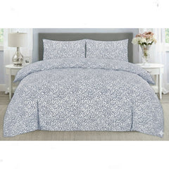 100% Cotton Complete Bedding Duvet Cover Set - Includes Double Duvet Cover, Double Fitted Sheet & two Matching Pillowcases - Comfortable Soft Comforter Cover Bedding Set for Bedroom - Premium Quality Bedding Set