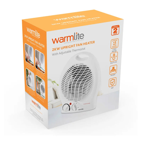 Thermo Fan Heater with 2 Heat Settings and Overheat Protection, 2000W