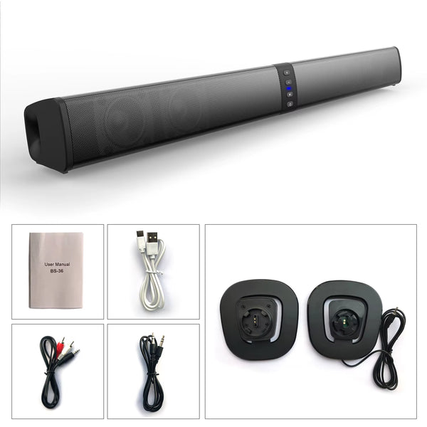 Powerful Soundbar Sound Radio Blaster Bar Audio TV PC Computer Subwoofer Wireless Home Theater Speaker