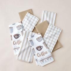 Caro Home Kitchen Towels 8 Pack, in 3 Designs