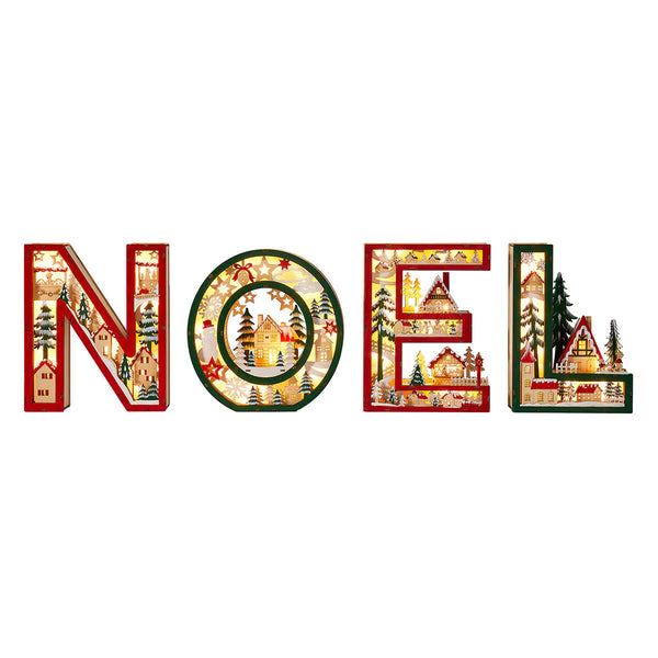 NOEL Light up Wooden Letters- Set of 4